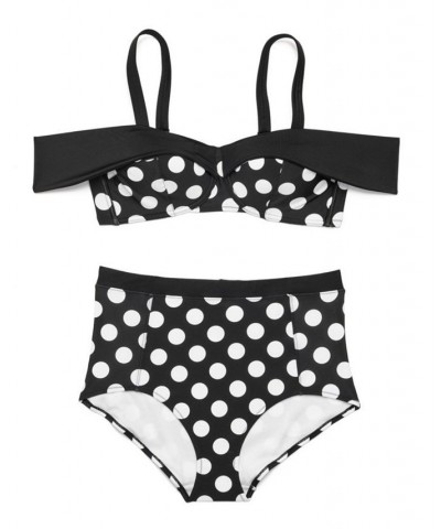 Baylie Women's Plus-Size Swimwear Bra Top Dot black $25.83 Swimsuits