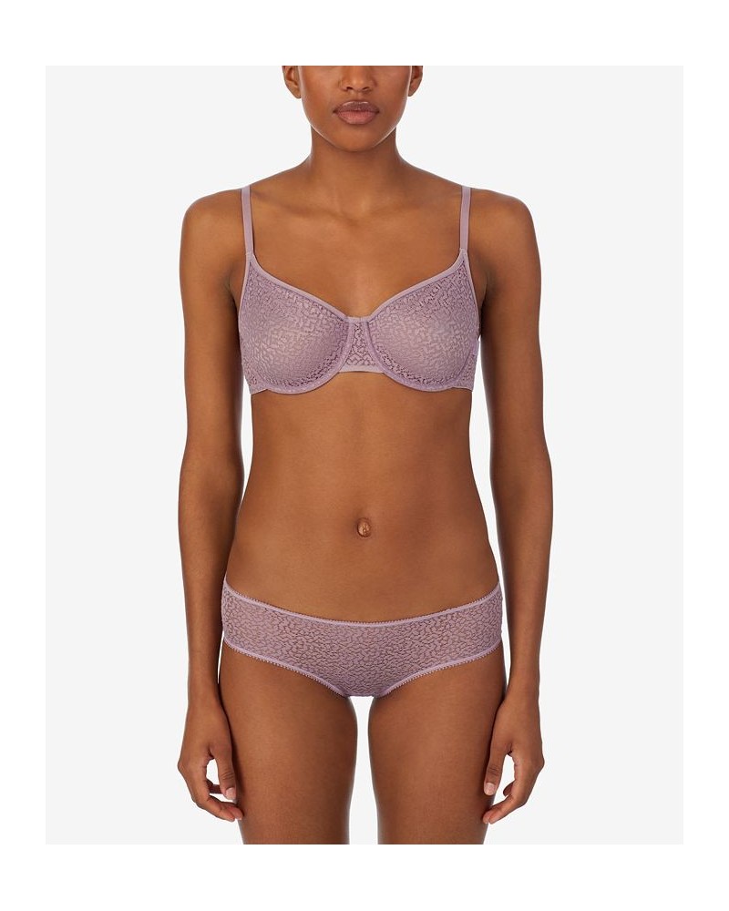 Modern Lace Sheer Demi Bra DK4019 Purple $20.02 Bras