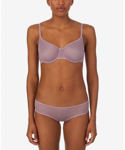 Modern Lace Sheer Demi Bra DK4019 Purple $20.02 Bras