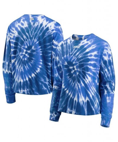 Women's Blue Orlando Magic Tie-Dye Long Sleeve T-Shirt Blue $22.36 Tops