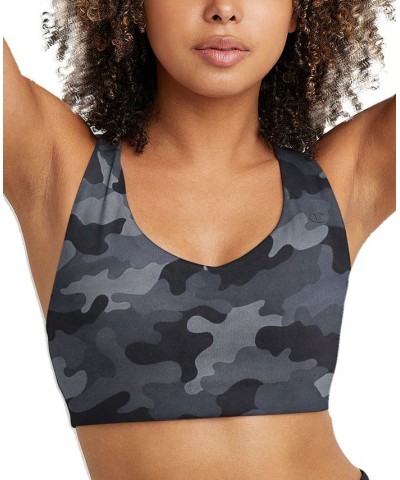 Women's Soft Touch Camo Light-Support Sports Bra Sport Camo Ammo Black $22.40 Bras