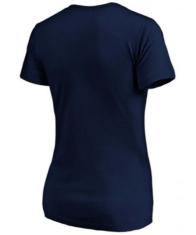 Plus Size Navy Seattle Kraken Primary Logo V-Neck T-shirt Navy $18.06 Tops