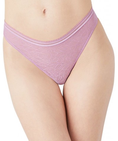 Women's Etched in Style Thong Underwear 979225 Orchid Haze $12.24 Panty