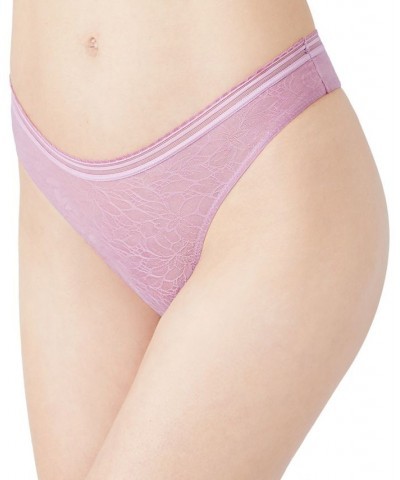 Women's Etched in Style Thong Underwear 979225 Orchid Haze $12.24 Panty