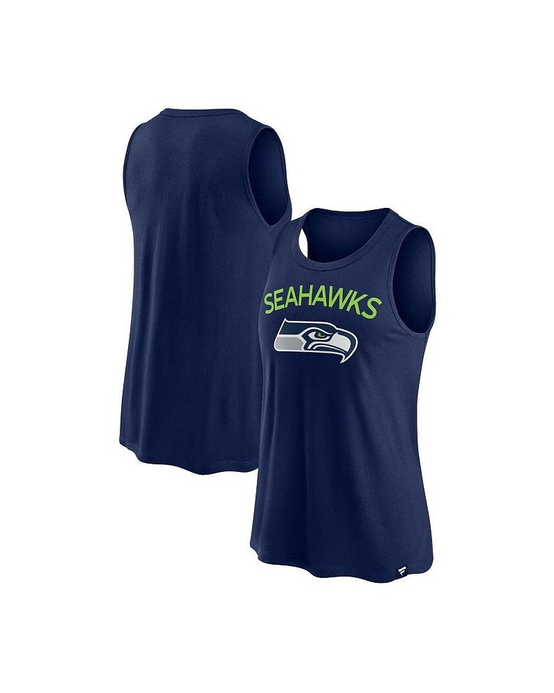 Women's Branded College Navy Seattle Seahawks Root For Tank Top Navy $18.89 Tops