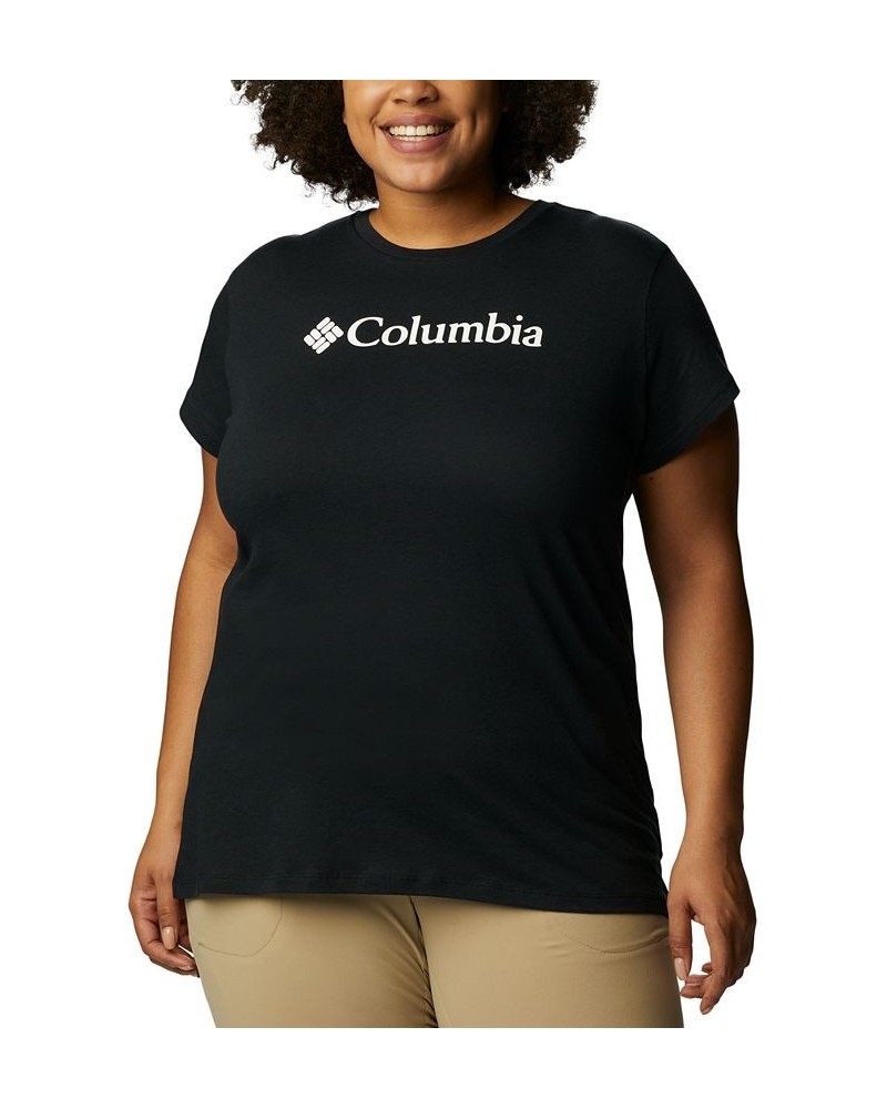 Plus Size Trek Logo-Graphic Top Black $12.00 Tops