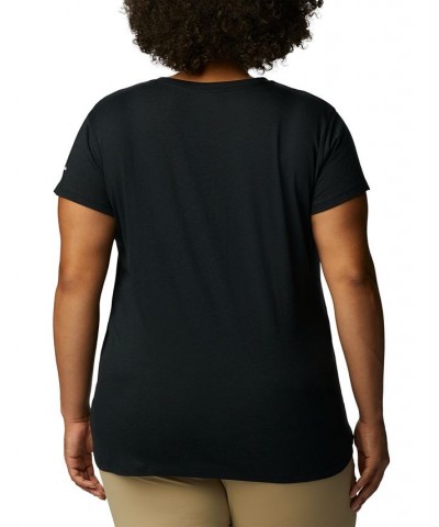 Plus Size Trek Logo-Graphic Top Black $12.00 Tops