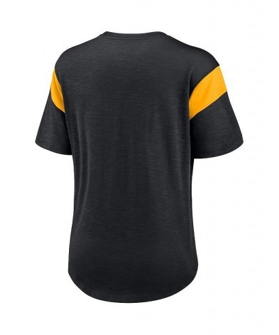 Women's Heather Black Pittsburgh Steelers Primary Logo Fashion Top Heather Black $26.49 Tops