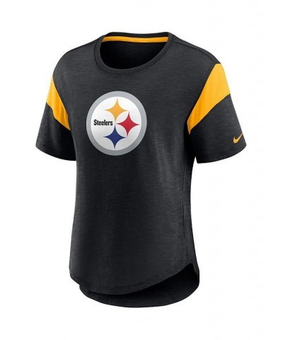 Women's Heather Black Pittsburgh Steelers Primary Logo Fashion Top Heather Black $26.49 Tops