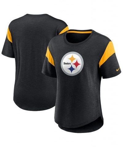 Women's Heather Black Pittsburgh Steelers Primary Logo Fashion Top Heather Black $26.49 Tops