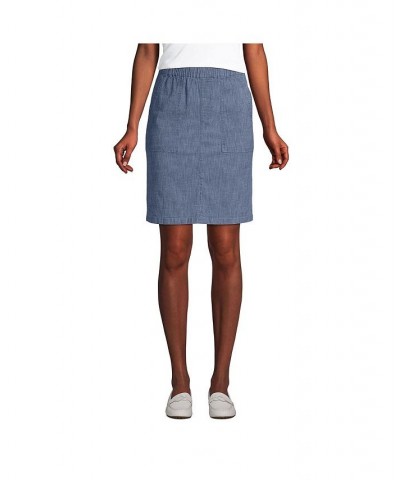 Women's Mid Rise Elastic Waist Pull On Knockabout Chino Skort Evening sky chambray $31.37 Skirts