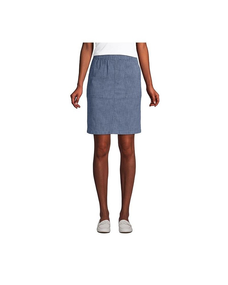 Women's Mid Rise Elastic Waist Pull On Knockabout Chino Skort Evening sky chambray $31.37 Skirts