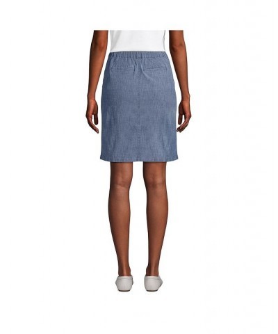 Women's Mid Rise Elastic Waist Pull On Knockabout Chino Skort Evening sky chambray $31.37 Skirts