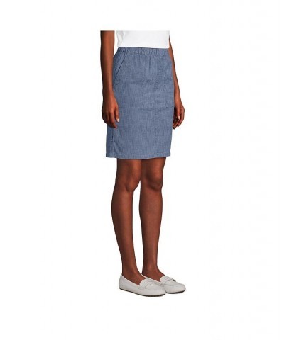 Women's Mid Rise Elastic Waist Pull On Knockabout Chino Skort Evening sky chambray $31.37 Skirts