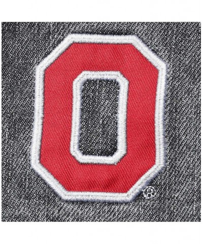 Women's Gray Ohio State Buckeyes Patches Full-Button Denim Jacket Gray $49.95 Jackets