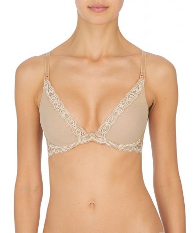 Feathers Nursing Plunge Contour Underwire Bra 730023M Tan/Beige $38.54 Bras