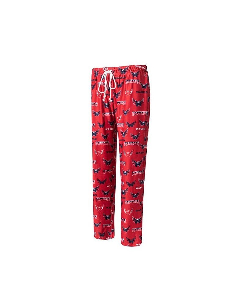 Women's Red Washington Capitals Breakthrough Allover Logo Sleep Pants Red $20.70 Pajama