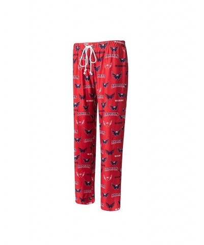 Women's Red Washington Capitals Breakthrough Allover Logo Sleep Pants Red $20.70 Pajama