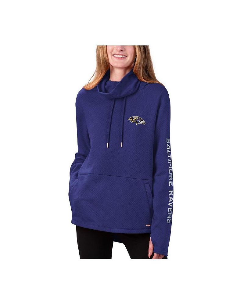 Women's Purple Baltimore Ravens Amelia Turtleneck Pullover Hoodie Purple $39.95 Sweatshirts