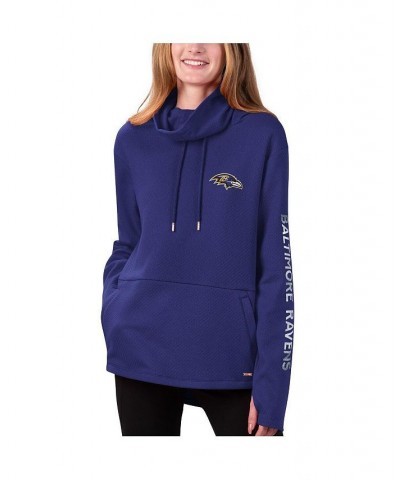 Women's Purple Baltimore Ravens Amelia Turtleneck Pullover Hoodie Purple $39.95 Sweatshirts