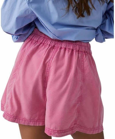 Women's Get Free Poplin Pull-On Shorts Pink $36.72 Shorts