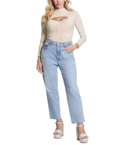 Eco Brienna Cutout Ruched Front Top Pearl Oyster $29.81 Tops