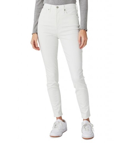 Women's Ava Mid-Rise Skinny Jeans Bright White $51.23 Jeans