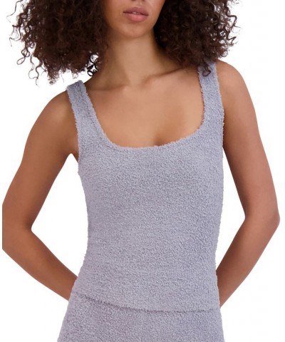 Women's Scoop-Neck Chenille Sleep Tank Top Purple $15.39 Sleepwear