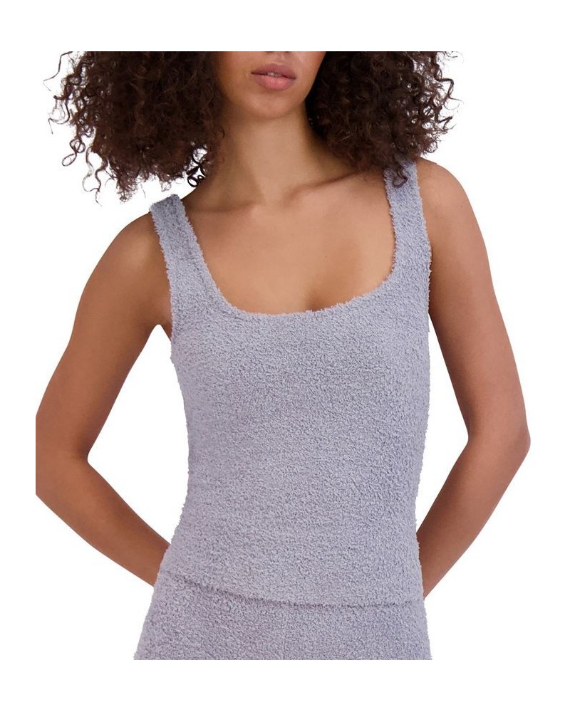 Women's Scoop-Neck Chenille Sleep Tank Top Purple $15.39 Sleepwear