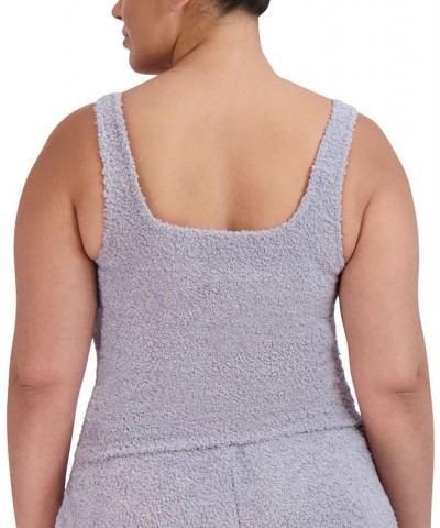 Women's Scoop-Neck Chenille Sleep Tank Top Purple $15.39 Sleepwear