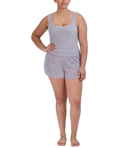 Women's Scoop-Neck Chenille Sleep Tank Top Purple $15.39 Sleepwear