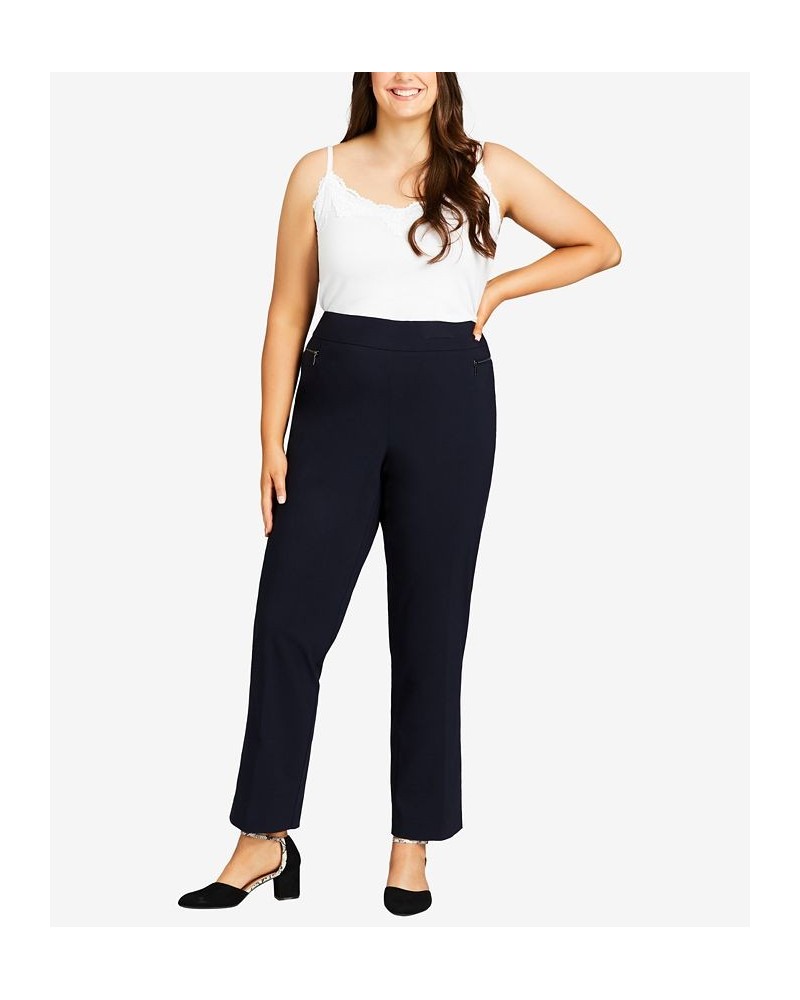 Plus Size Super Stretch Zip Tall Pants Classic Navy $37.92 Pants