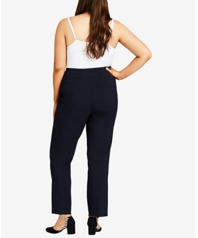 Plus Size Super Stretch Zip Tall Pants Classic Navy $37.92 Pants