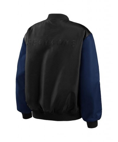 Women's Black Seattle Seahawks Bomber Full-Snap Jacket Black $51.52 Jackets