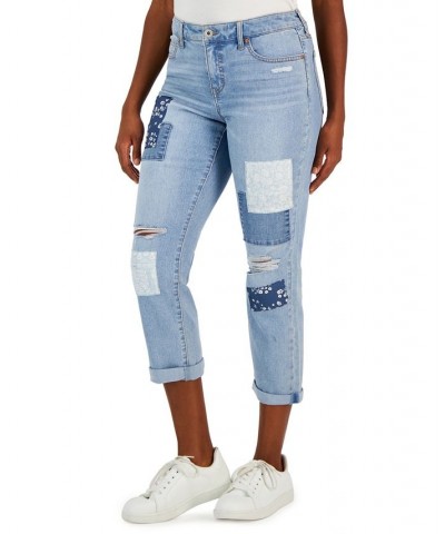 Women's Curvy Girlfriend Jeans Henri Patchwork $13.80 Jeans