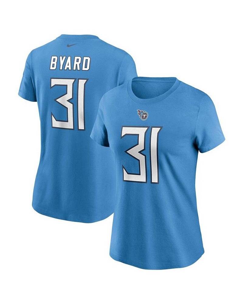 Women's Kevin Byard Light Blue Tennessee Titans Name and Number T-shirt Light Blue $18.45 Tops