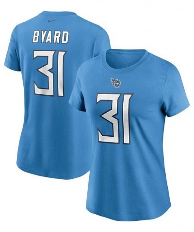 Women's Kevin Byard Light Blue Tennessee Titans Name and Number T-shirt Light Blue $18.45 Tops