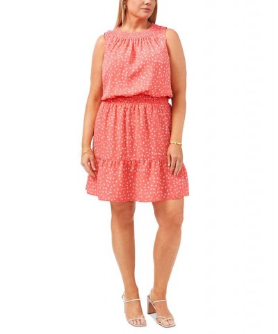 Plus Size Printed Fit & Flare Smocked Dress Ditsy Coral $29.03 Dresses