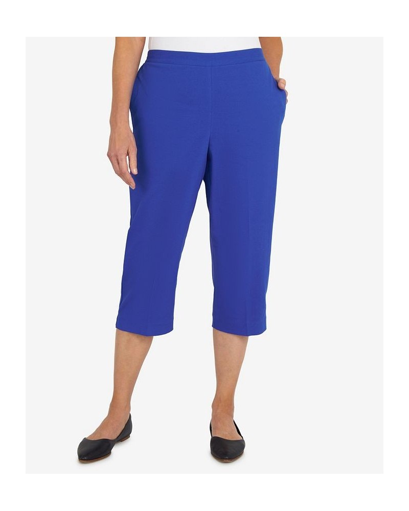 Women's Cool Vibrations Relaxed Fit Go-To Medium Capri Pants Ocean Blue $28.56 Pants