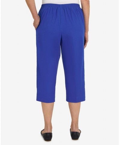 Women's Cool Vibrations Relaxed Fit Go-To Medium Capri Pants Ocean Blue $28.56 Pants