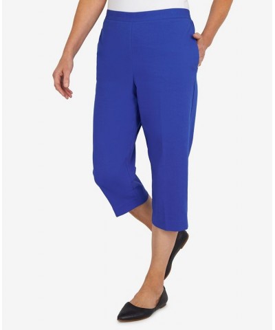 Women's Cool Vibrations Relaxed Fit Go-To Medium Capri Pants Ocean Blue $28.56 Pants