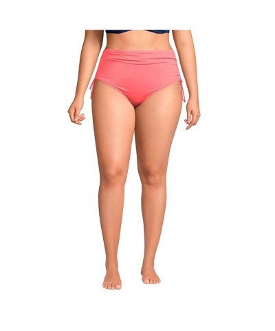 Women's Plus Size Adjustable High Waisted Bikini Swim Bottoms Island aqua $36.69 Swimsuits