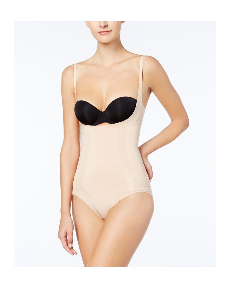 OnCore Open-Bust Panty Bodysuit Tan/Beige $38.54 Shapewear