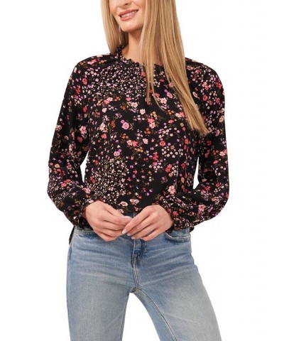 Women's Floral-Print Top Rich Black $33.60 Tops