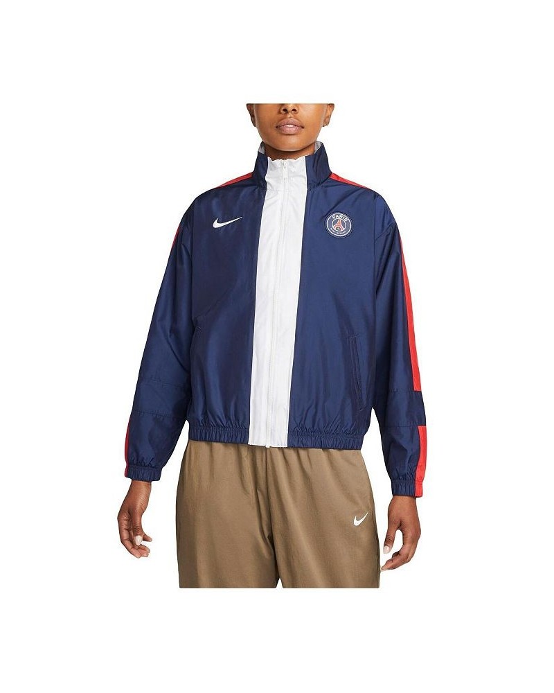 Women's Navy Paris Saint-Germain Essential Anthem Full-Zip Jacket Navy $45.50 Jackets