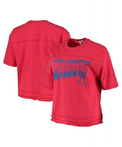 Women's Red New England Patriots Champions Crop Top T-shirt Red $24.74 Tops