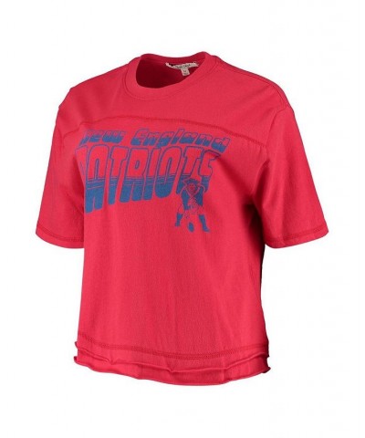 Women's Red New England Patriots Champions Crop Top T-shirt Red $24.74 Tops