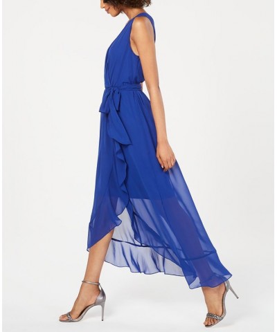 Surplice High-Low Maxi Dress Black $34.88 Dresses