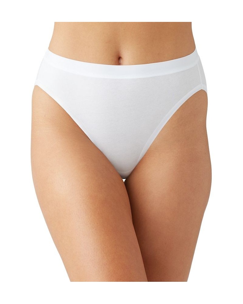 Women's Understated Cotton Hi-Cut Underwear 879362 White $11.70 Panty