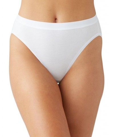 Women's Understated Cotton Hi-Cut Underwear 879362 White $11.70 Panty